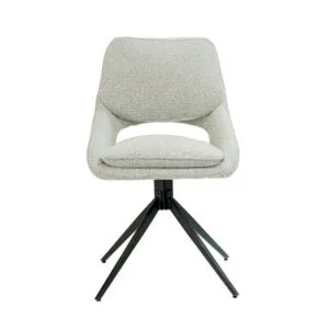 كرسي طاولة طعام بوكليه بينكول - رمادي فاتح