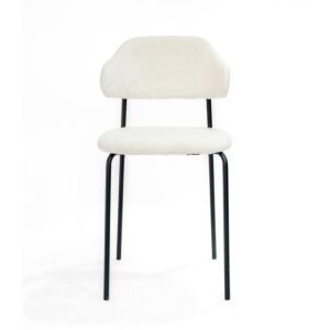 كرسي طعام بوكليه بيكورا - ابيض