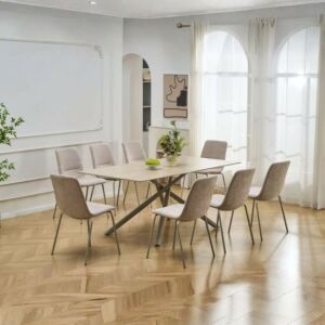 طقم طاولة طعام سيراميك سيروان - 8 اشخاص