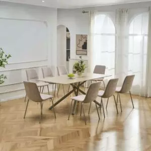 طقم طاولة طعام سيراميك سيروان - 8 اشخاص