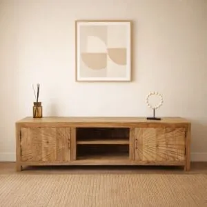 طاولة تلفزيون كايلا خشب هندي 180 سم