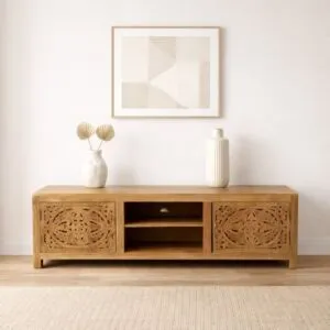 طاولة تلفزيون مينورا خشب هندي 180 سم