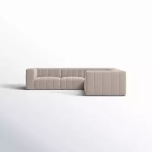 كنب زاوية هافن- 5 قطع - رمادي فاتح