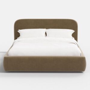 سرير رويال مخمل - بني