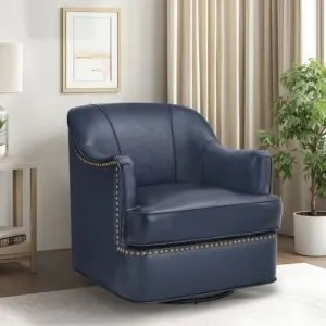 كرسي مفرد دوار بارل - ازرق