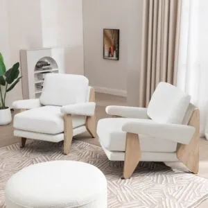 كرسي مفرد روفانس - ابيض