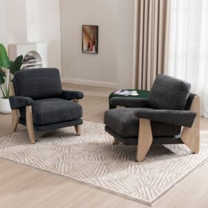 كرسي مفرد روفانس - رمادي غامق