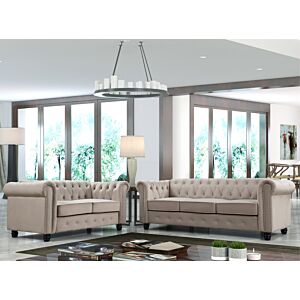 طقم كنب سولفير - بني