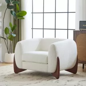 كنبة مفردة لاجوان - ابيض