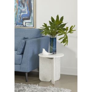 طاولة جانبية ميرولا - ابيض