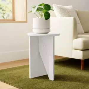 طاولة جانبية جرانيت صولا - ابيض