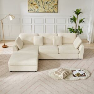 كنب زاوية مايسون - كريمي