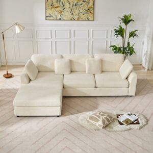 كنب زاوية مايسون - كريمي