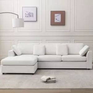 كنب زاوية مايسون - ابيض