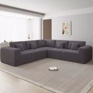 كنب زاوية بوكليه لافيتا - رمادي