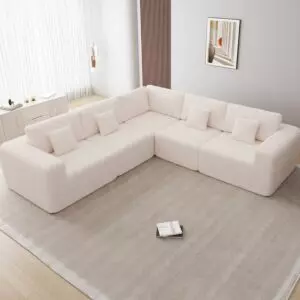 كنب زاوية بوكليه لافيتا - بيج