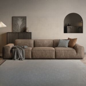 كنبة رباعية مخمل سيدرا - بني