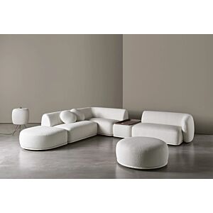 كنب زاوية مودرنيت - 6 قطع - ابيض