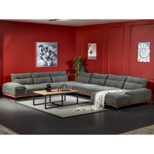 كنب زاوية أنتونيو - 4 قطع - زيتي