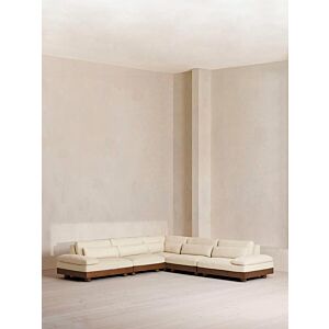 كنب زاوية مارتينا - 5 قطع - اوف وايت