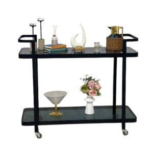 عربة تقديم هالوهافن - طابقين - اسود