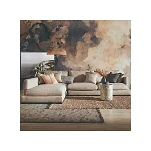 كنب زاوية لاتريل - قطعتين - بيج