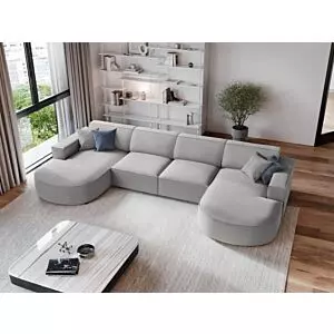 كنب زاوية ريتال - 3 قطع - رمادي