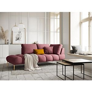 كنبة ديلورا - 3 مقاعد - وردي