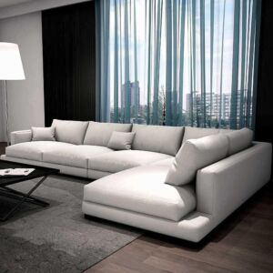 كنب زاوية كيفين - 3 قطع - بيج فاتح