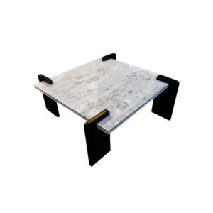 طاولة قهوة مربعة راندوم - ابيض واسود