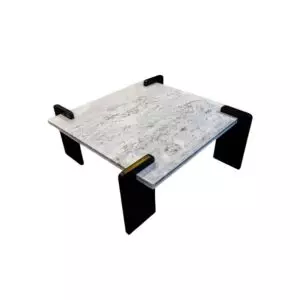 طاولة قهوة مربعة راندوم - ابيض واسود