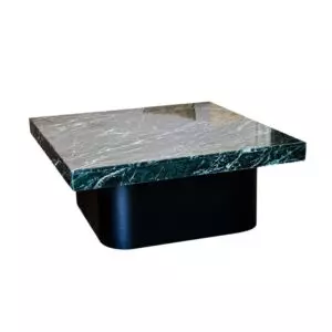 طاولة قهوة مربعة شايني - أزرق وأبيض