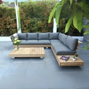 طقم جلسة خارجية هاربورستون - رمادي