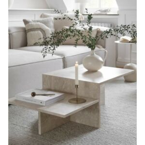 طاولة قهوة رخام بيرل بالس