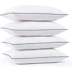 طقم وسائد فندقية قطن 6 قطع 900 جرام - ابيض