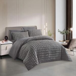 طقم لحاف صيفي سارال - رمادي غامق