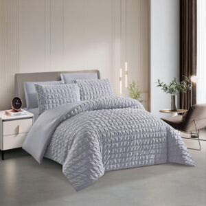 طقم لحاف صيفي سارال - رمادي