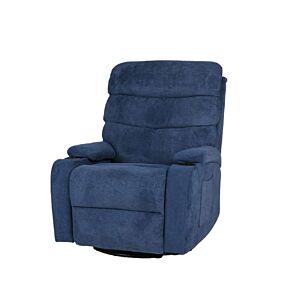 كرسي مفرد استرخاء دوار و هزاز - ازرق غامق