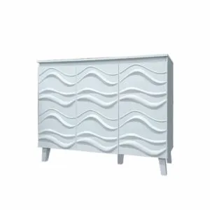 خزانة احذية 3 ابواب روي 115 سم - ابيض