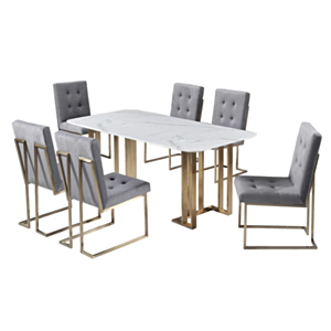 كرسي طعام فلات غراي فيليفيت