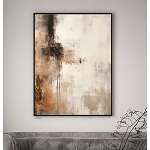 لوحة جدارية فنية - قماش كانفس 115x212 سم - برواز اسود