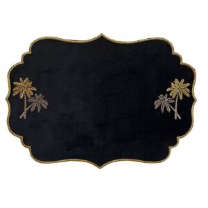 قاعدة صحون نخيل - اسود ومتعدد الالوان