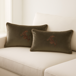 غطاء وسادة ديكور بدون حشوة تايقر - بني