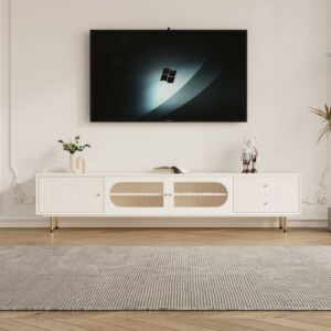 طاولة تلفزيون ماريتا - 180 سم - كريمي