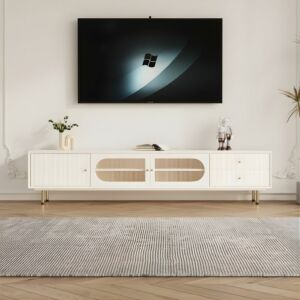 طاولة تلفزيون ماريتا - 180 سم - كريمي