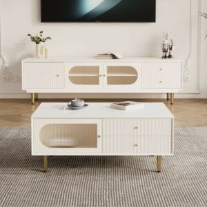 طاولة قهوة ماريتا - كريمي