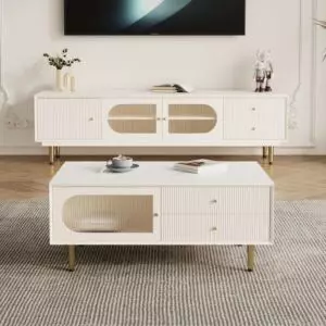 طاولة قهوة ماريتا - كريمي