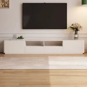 طاولة تلفزيون بينار 220 سم - كريمي