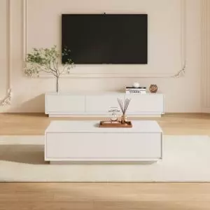 طاولة تلفزيون سومير 120 سم - اوف وايت