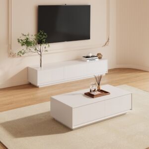 طاولة تلفزيون سومير 120 سم - اوف وايت